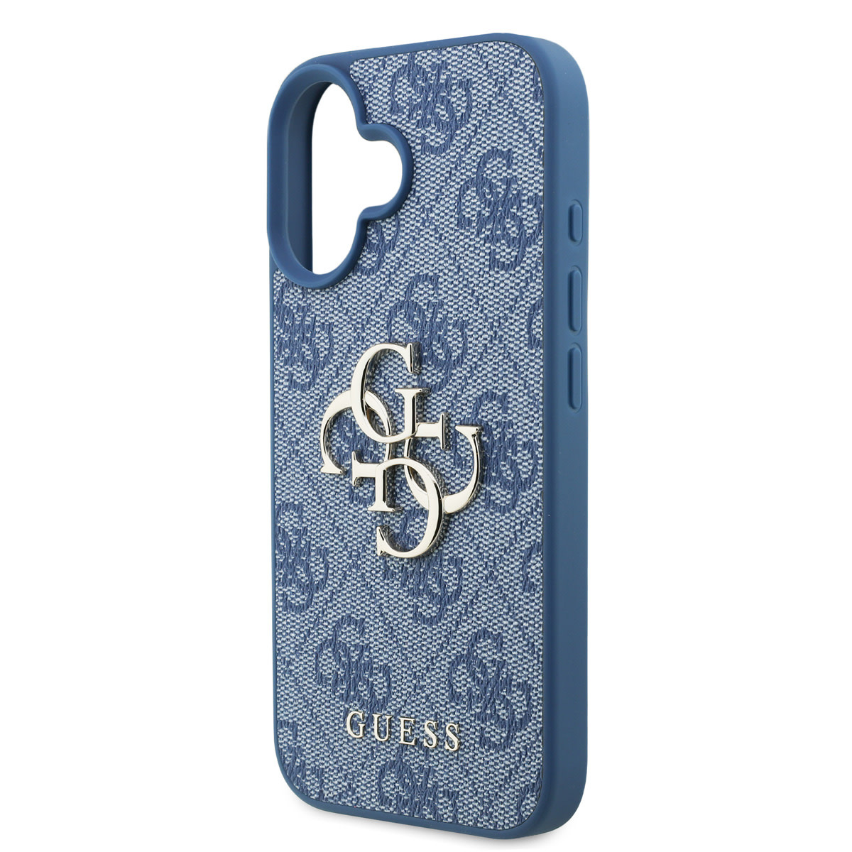 GUESS iPhone 16 hoesje - MagSafe - 4G Classic Logo With Strap - Blauw - detail 5