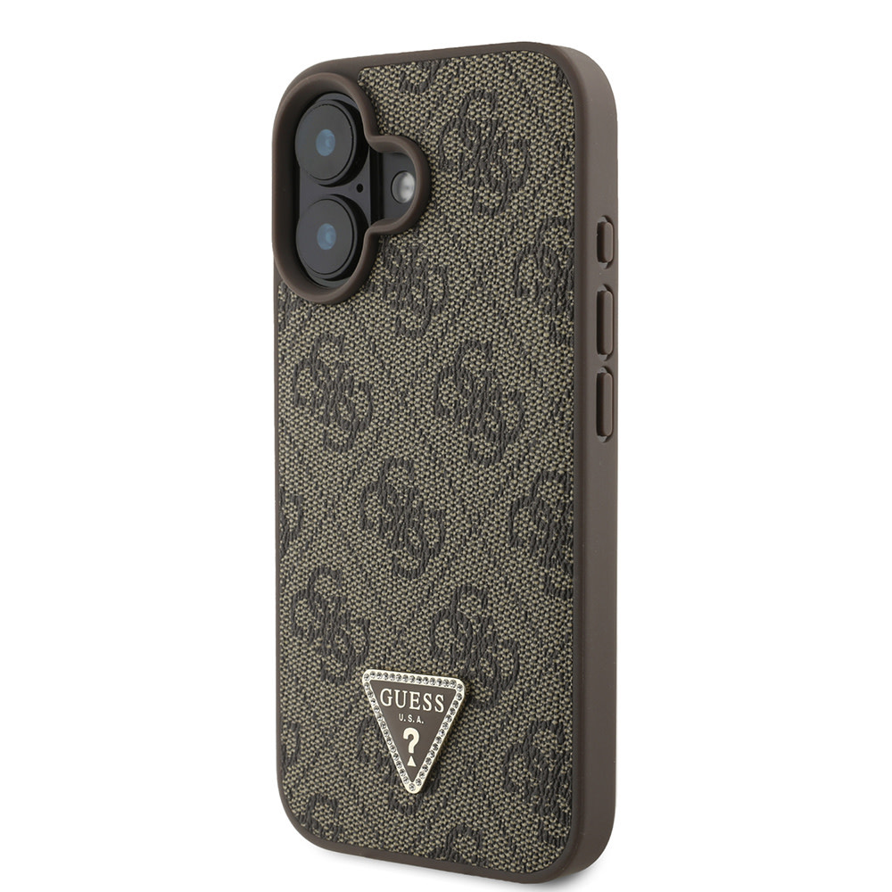 GUESS iPhone 16 hoesje Magsafe IML crossbody cord - Bruin - detail 1