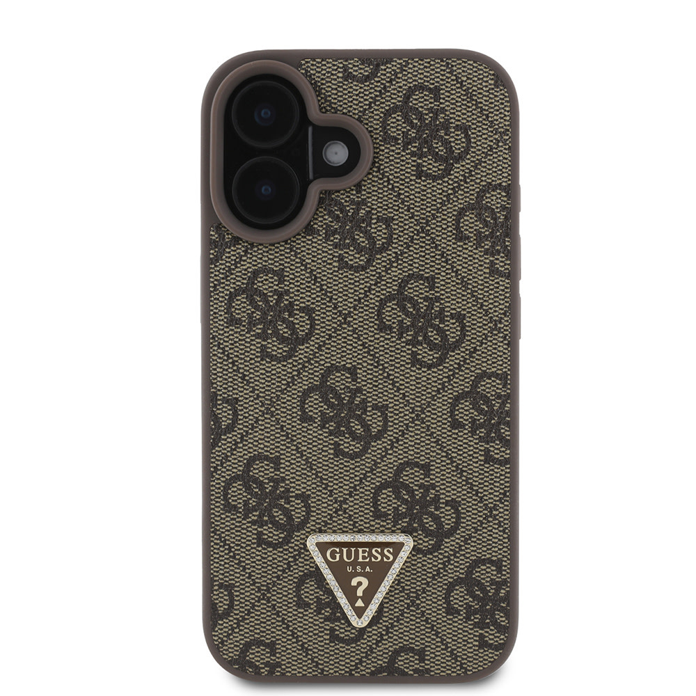 GUESS iPhone 16 hoesje Magsafe IML crossbody cord - Bruin - detail 2