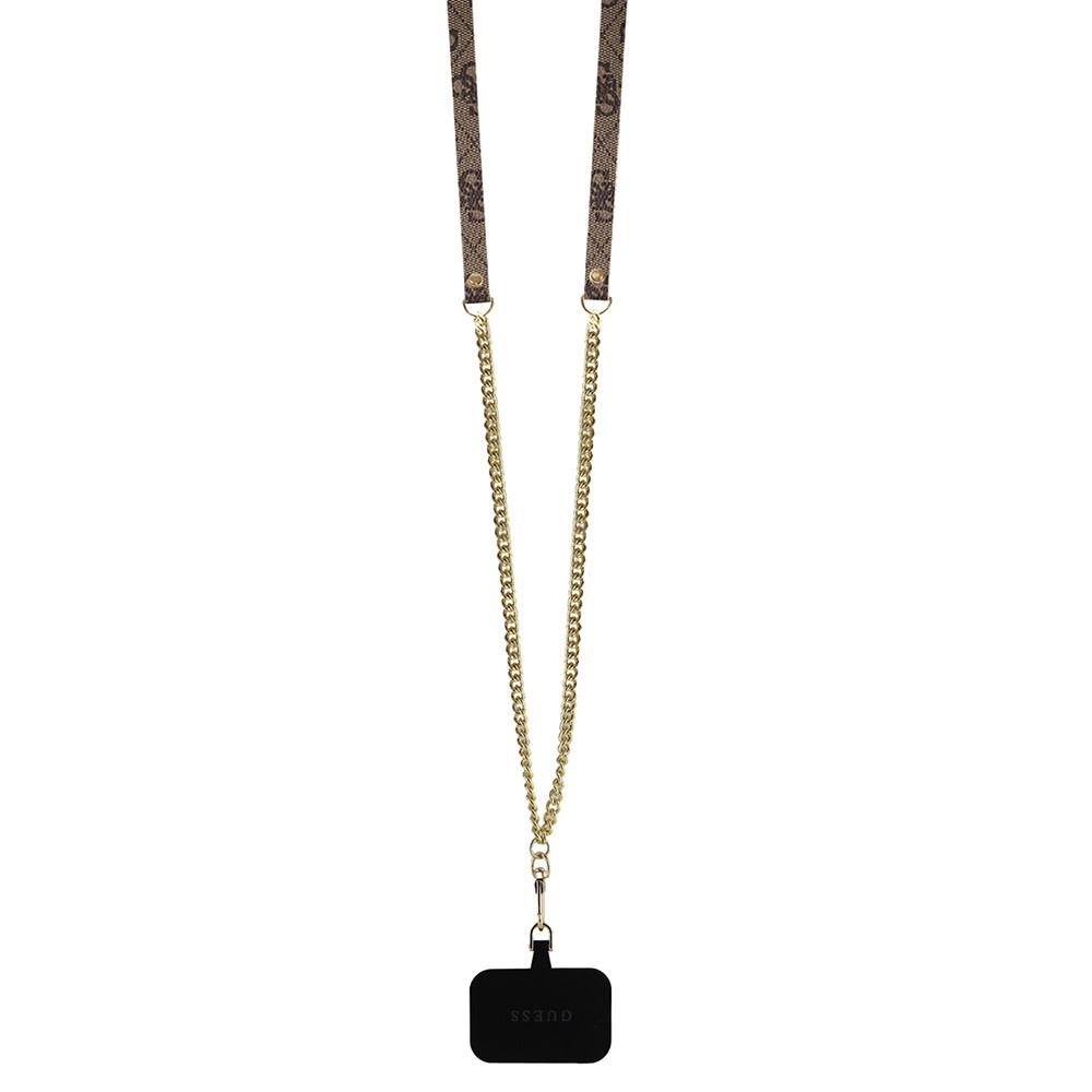 GUESS iPhone 16 hoesje Magsafe IML crossbody cord - Bruin - detail 8