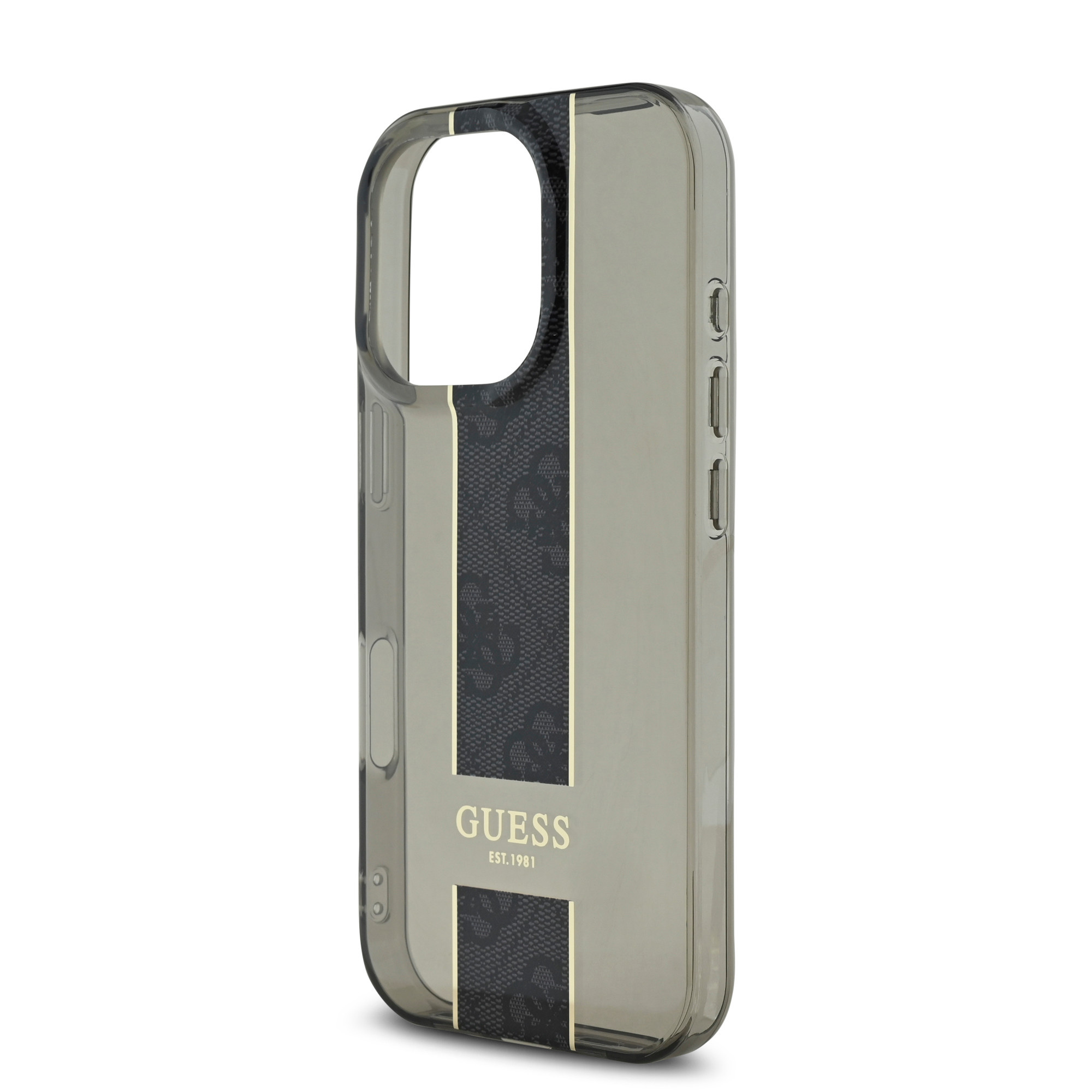 GUESS iPhone 16 Pro Max hoesje IML 4G Stripe - Zwart - detail 3