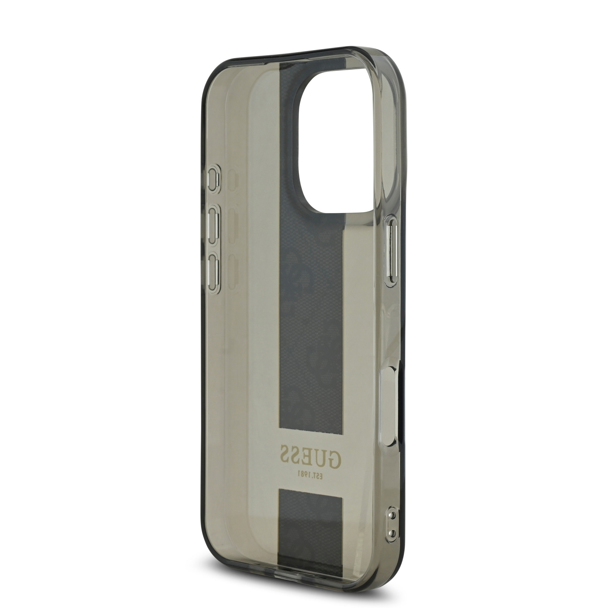 GUESS iPhone 16 Pro Max hoesje IML 4G Stripe - Zwart - detail 4