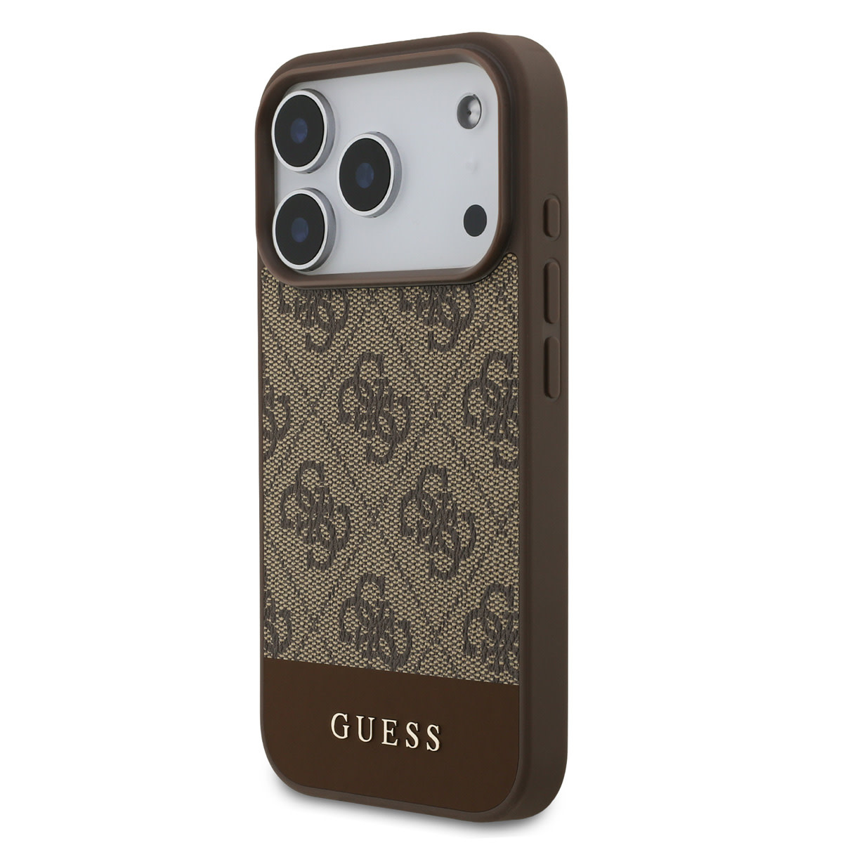 GUESS iPhone 17 Pro hoesje - 4G Bottom Stripe - Bruin - detail 1