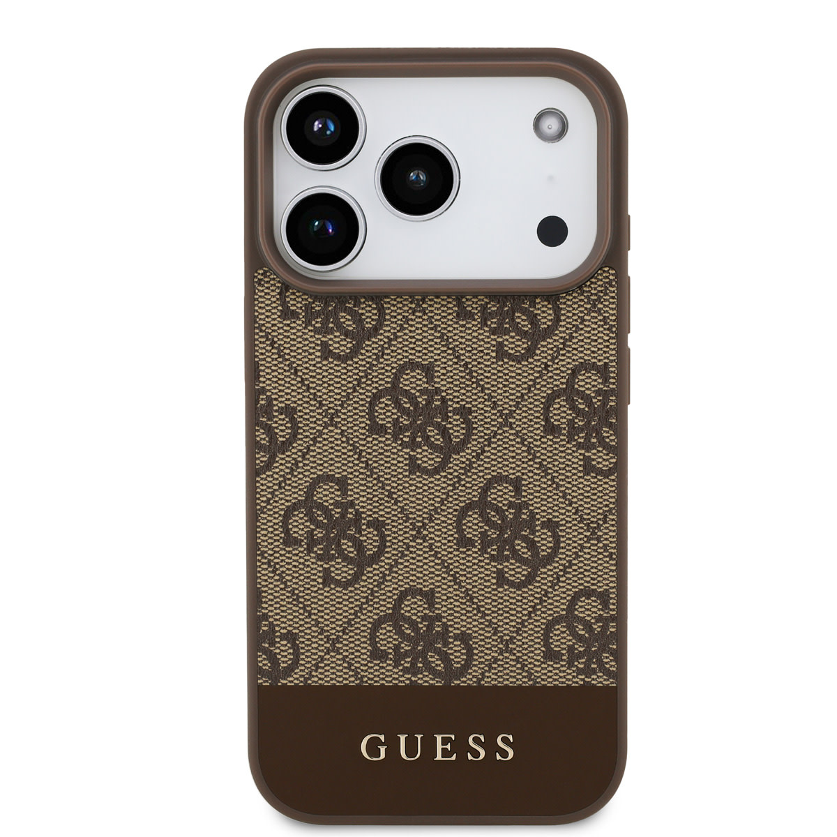 GUESS iPhone 17 Pro hoesje - 4G Bottom Stripe - Bruin - detail 2