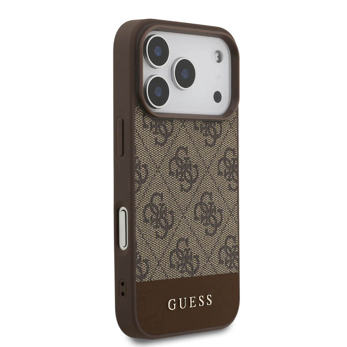 GUESS iPhone 17 Pro hoesje - 4G Bottom Stripe - Bruin - detail 3