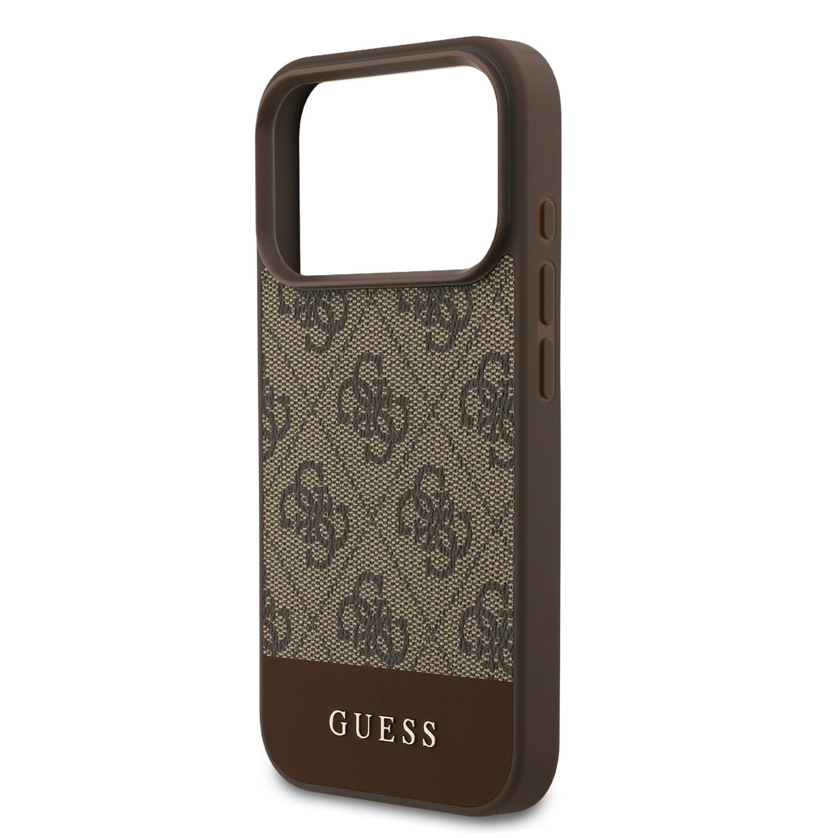 GUESS iPhone 17 Pro hoesje - 4G Bottom Stripe - Bruin - detail 4