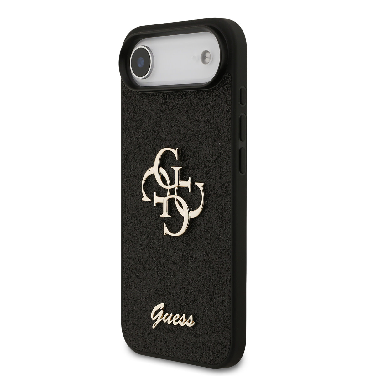 GUESS iPhone 17 Air hoesje - Big 4G - Fixed Glitter - Zwart - detail 1