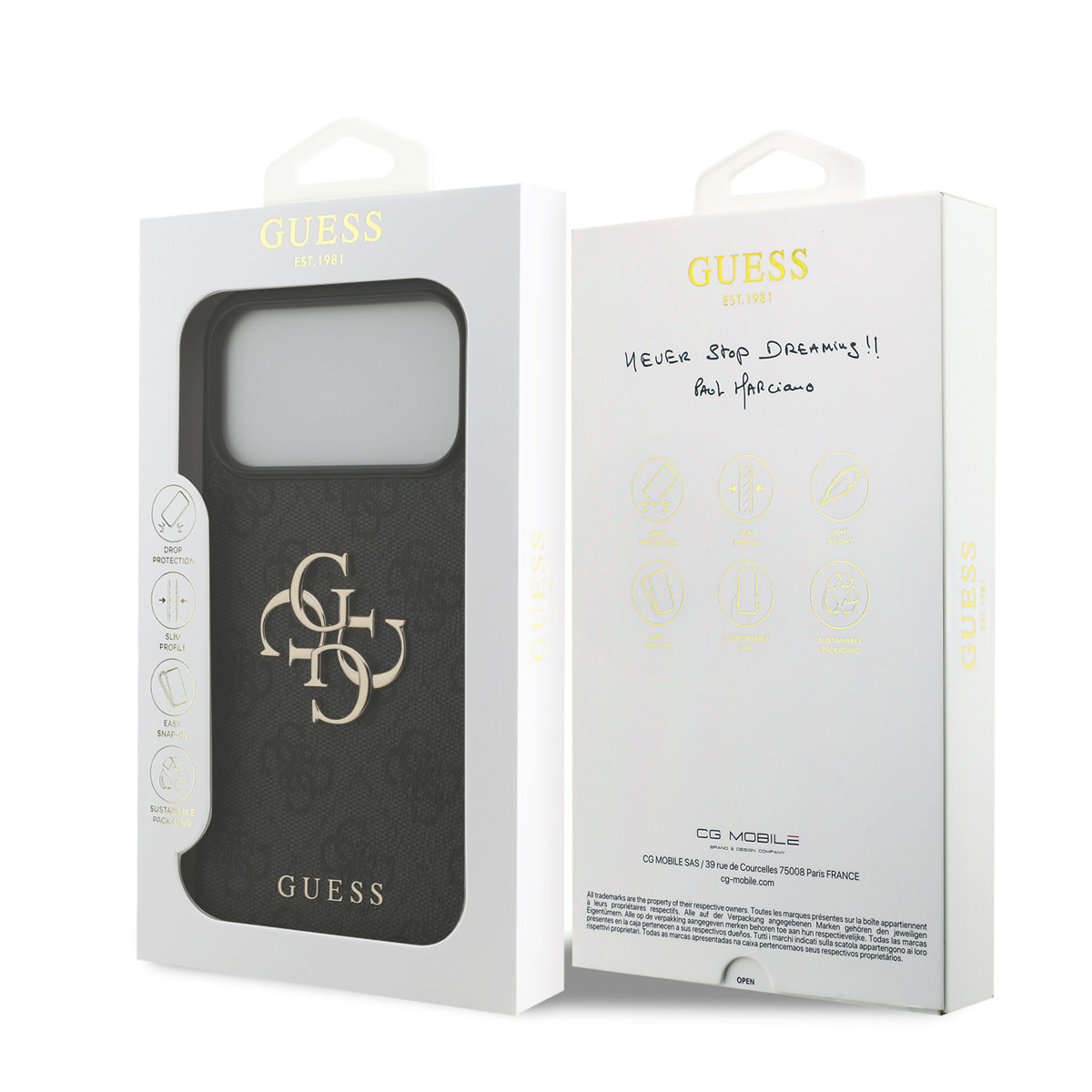 GUESS iPhone 17 Pro Max hoesje - 4G - Big Metal Logo - Zwart - detail 11