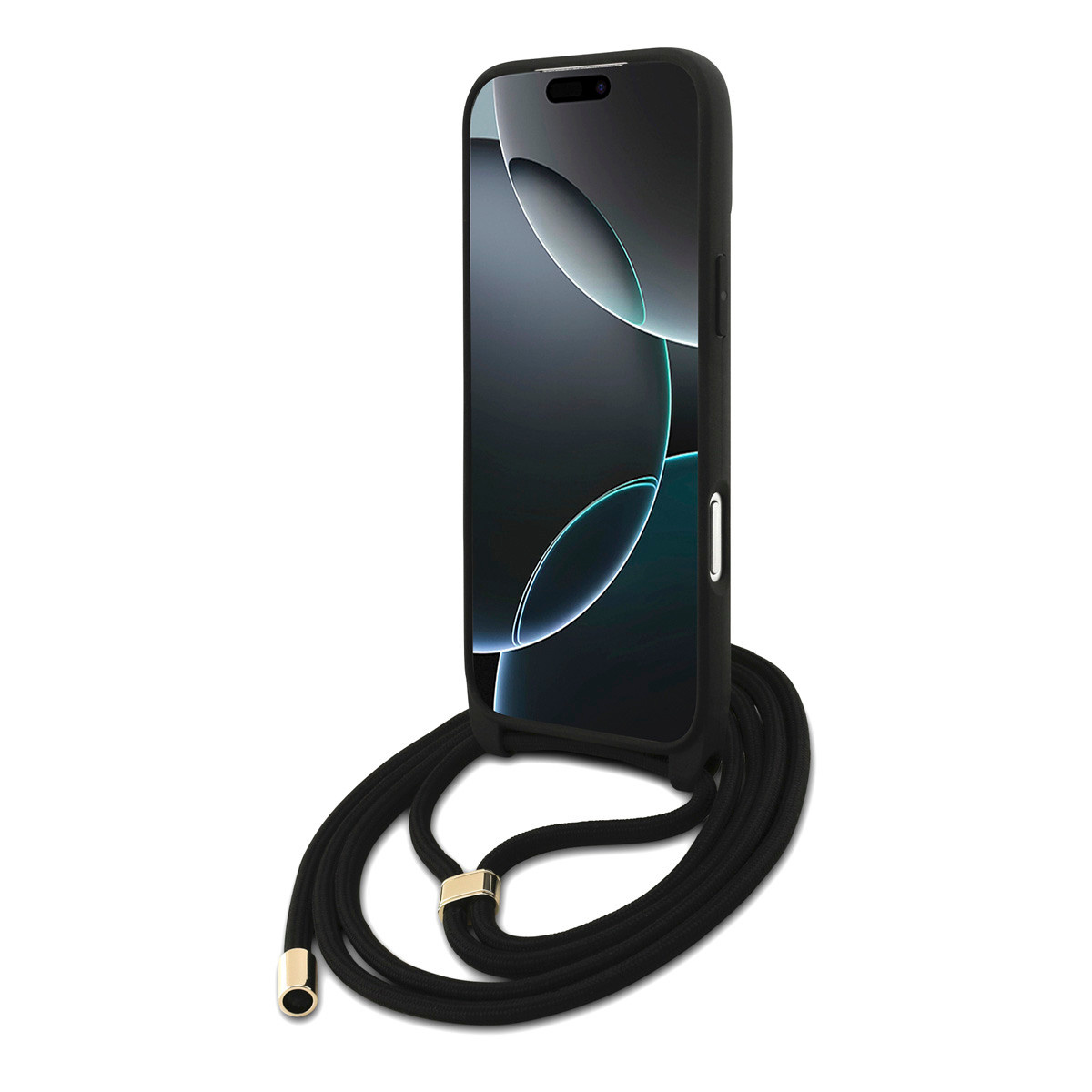 GUESS iPhone 17 Pro Max hoesje - Crossbody 4G Big Logo - Cord Strap - Bruin - detail 5