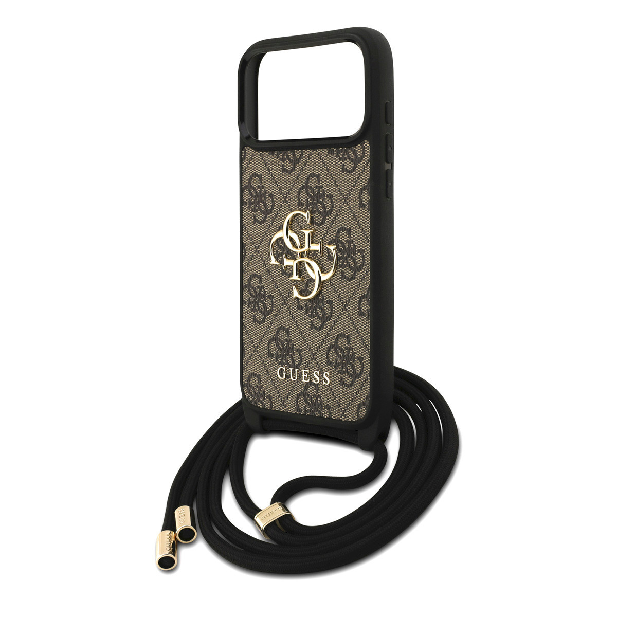GUESS iPhone 17 Pro Max hoesje - Crossbody 4G Big Logo - Cord Strap - Bruin - detail 3