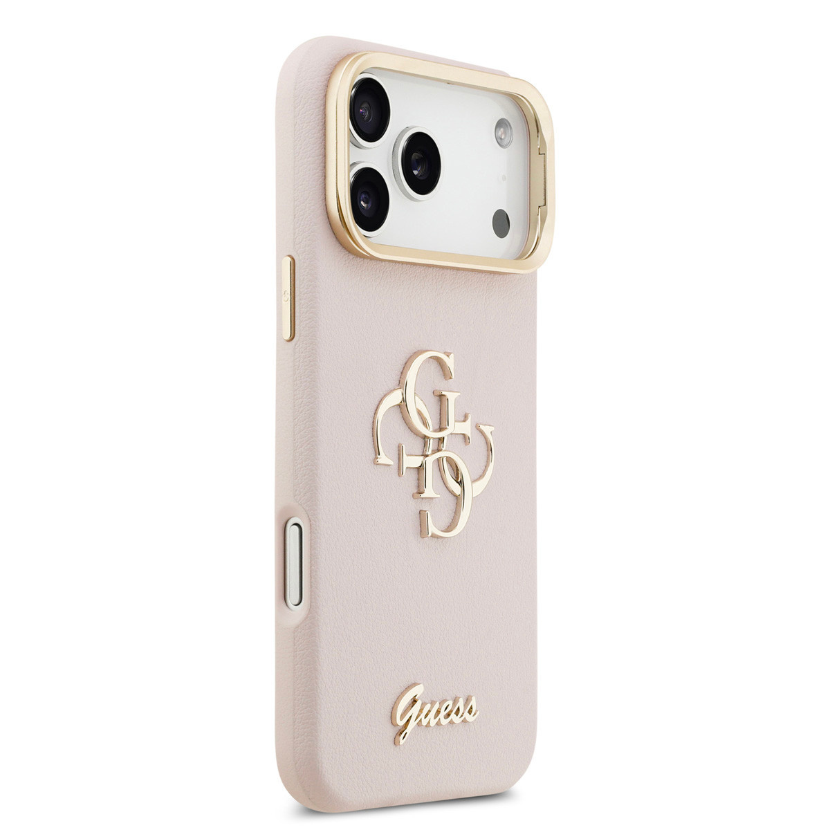 GUESS iPhone 17 Pro Max hoesje - HC Grained PU Big 4G & Stand Camera - Roze - detail 2