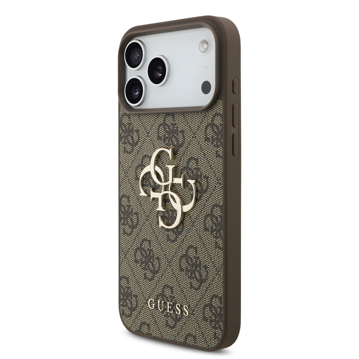 GUESS iPhone 18 Pro hoesje - HC 4G PU Big Logo - Bruin - detail 1