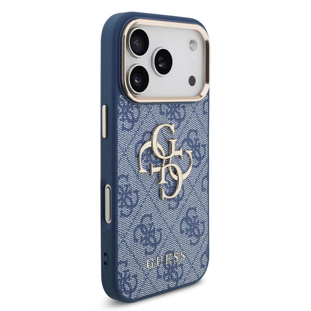 GUESS iPhone 18 Pro hoesje - HC 4G PU With Big 4G Classic Logo GD - Blauw - detail 3