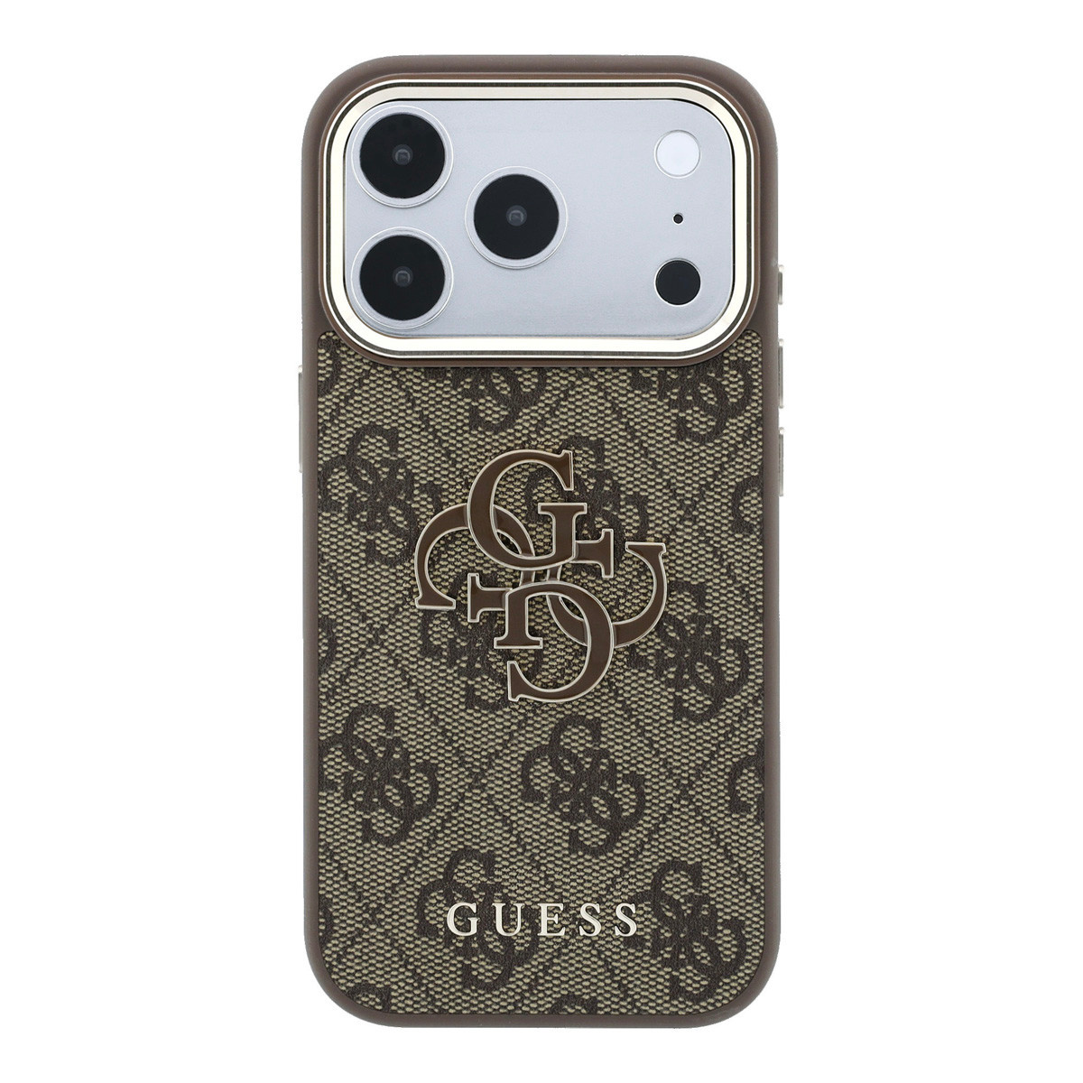 GUESS iPhone 18 Pro hoesje - HC 4G PU & Big Resin Logo - Bruin - detail 2