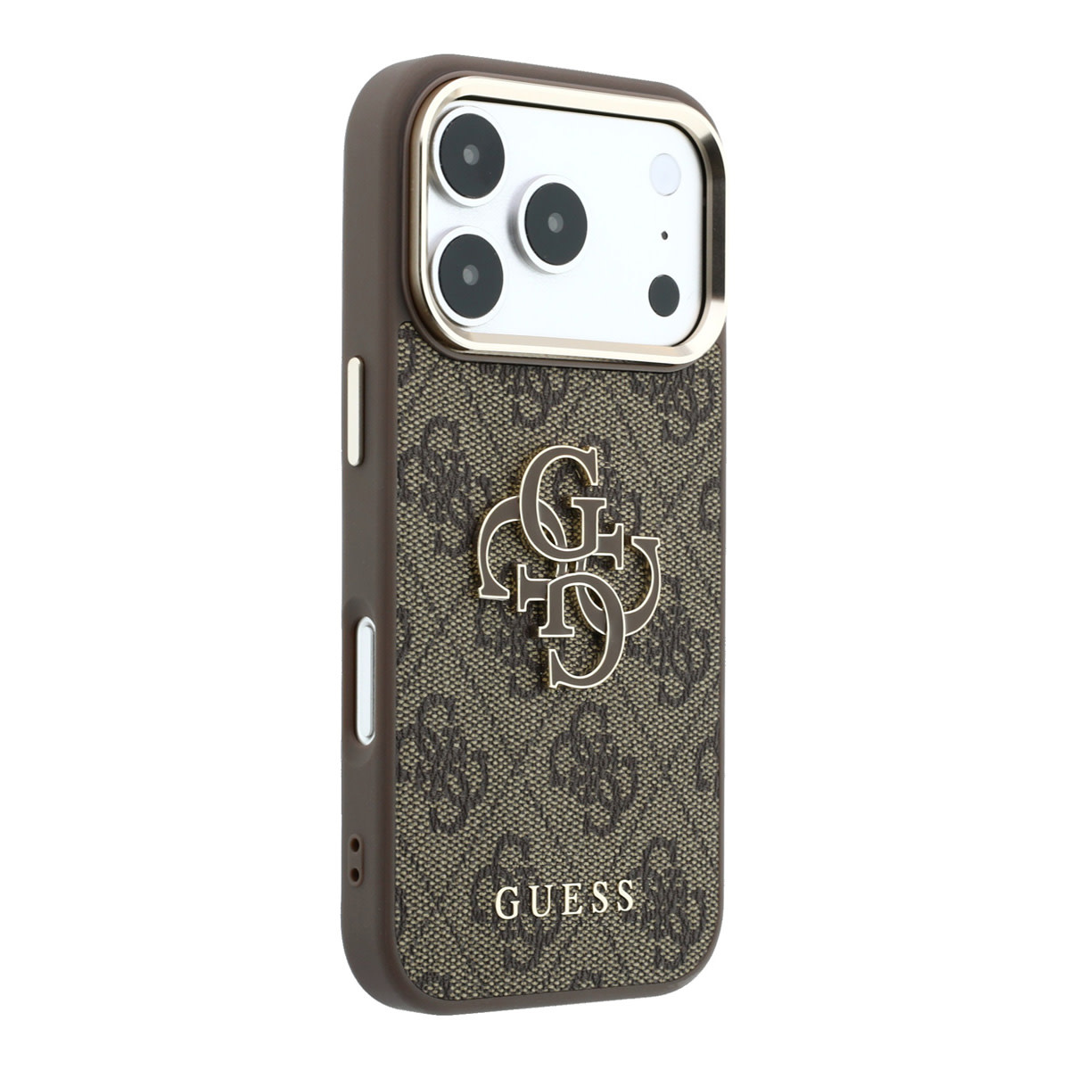 GUESS iPhone 18 Pro hoesje - HC 4G PU & Big Resin Logo - Bruin - detail 3