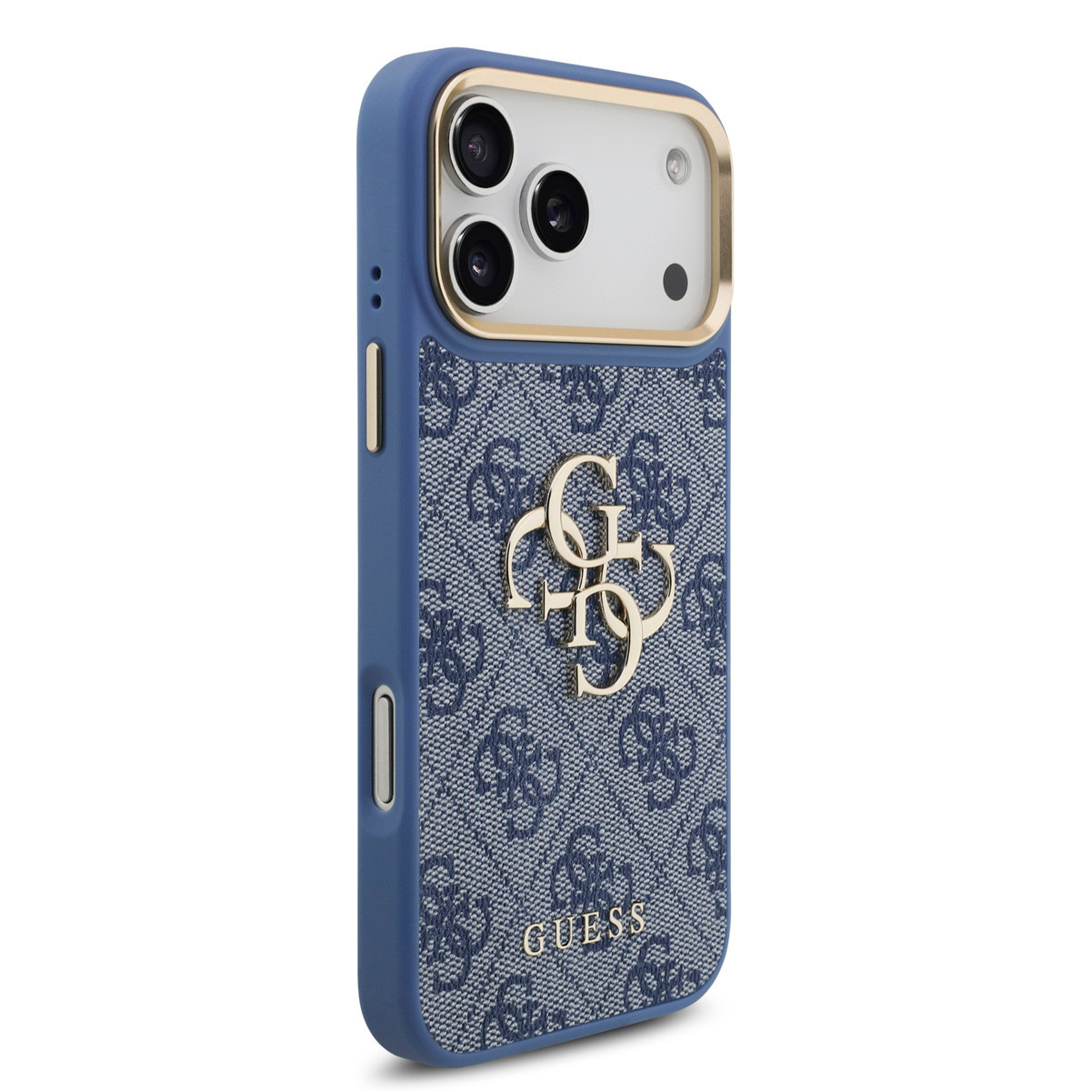 GUESS iPhone 18 Pro Max hoesje - HC 4G PU With Big 4G Classic Logo GD - Blauw - detail 3