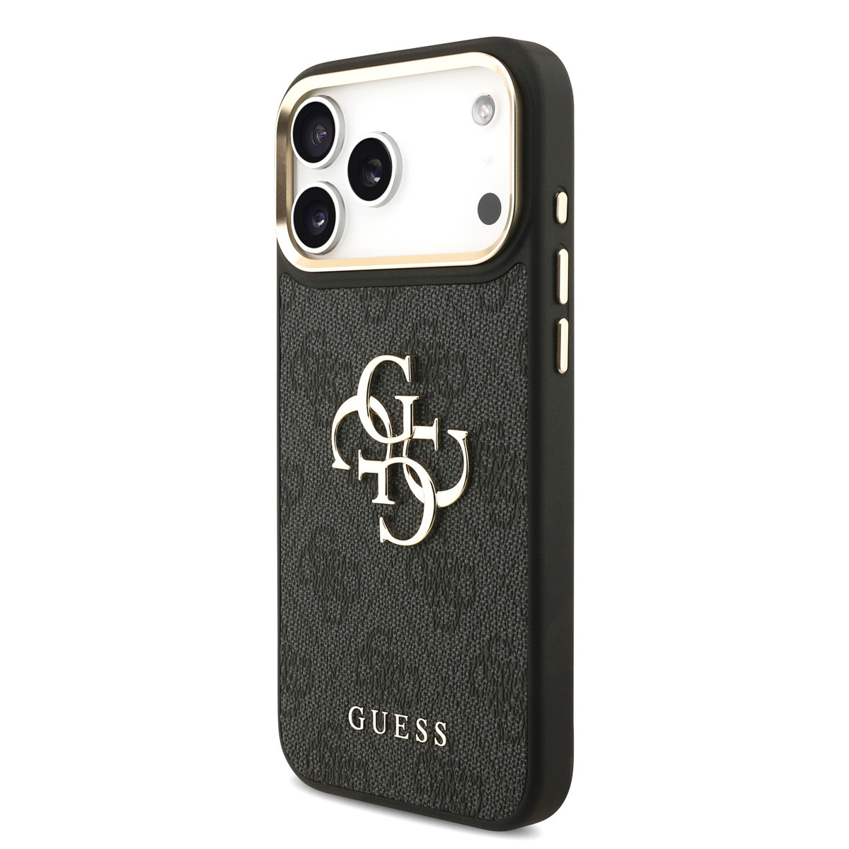 GUESS iPhone 18 Pro Max hoesje - HC 4G PU With Big 4G Classic Logo GD - Zwart - detail 1