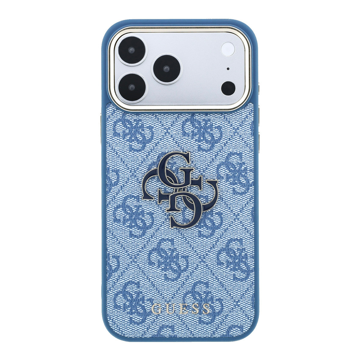 GUESS iPhone 18 Pro Max hoesje - HC 4G PU & Big Resin Logo - Lichtblauw - detail 2