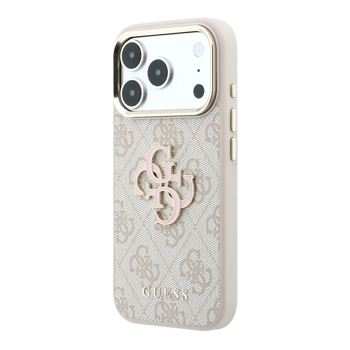 GUESS iPhone 18 Pro Max hoesje - HC 4G PU & Big Resin Logo - Roze - detail 1