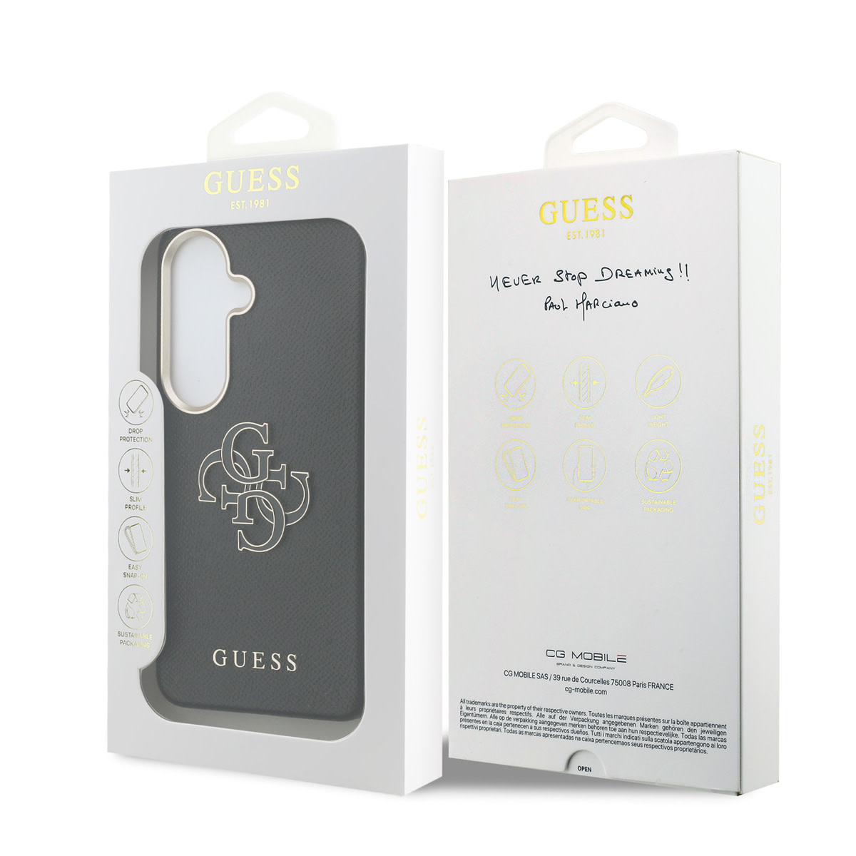 GUESS Galaxy S26 hoesje - Grained - Big 4G Logo - Zwart - detail 7