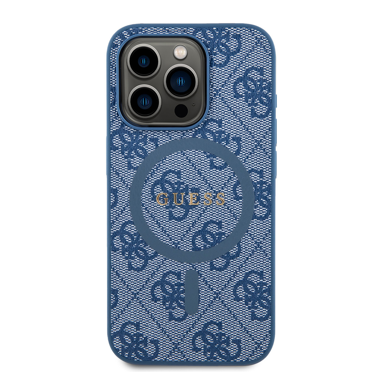 GUESS iPhone 15 Pro hoesje - MagSafe - 4G Classic Logo - Blauw - detail 2