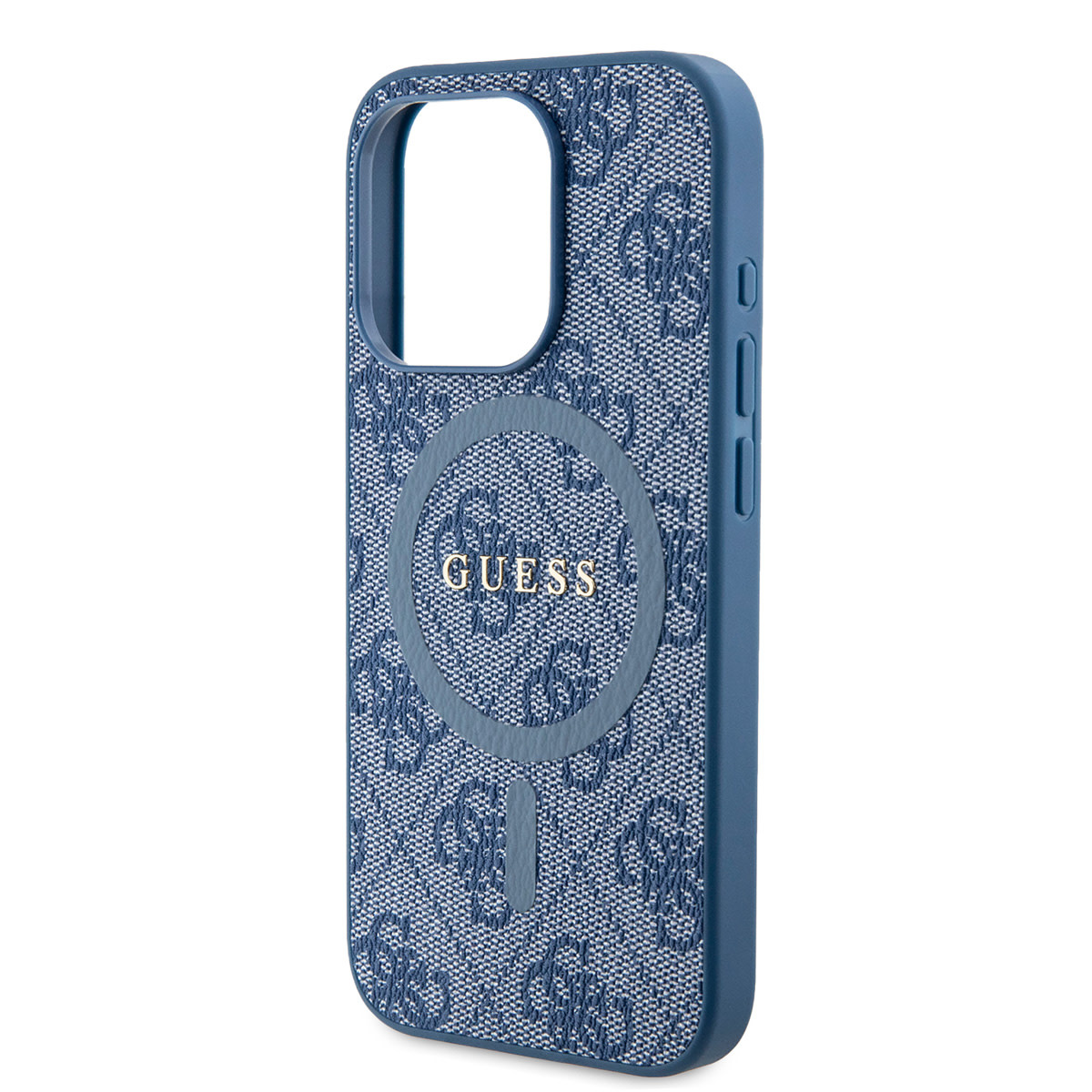 GUESS iPhone 15 Pro hoesje - MagSafe - 4G Classic Logo - Blauw - detail 5