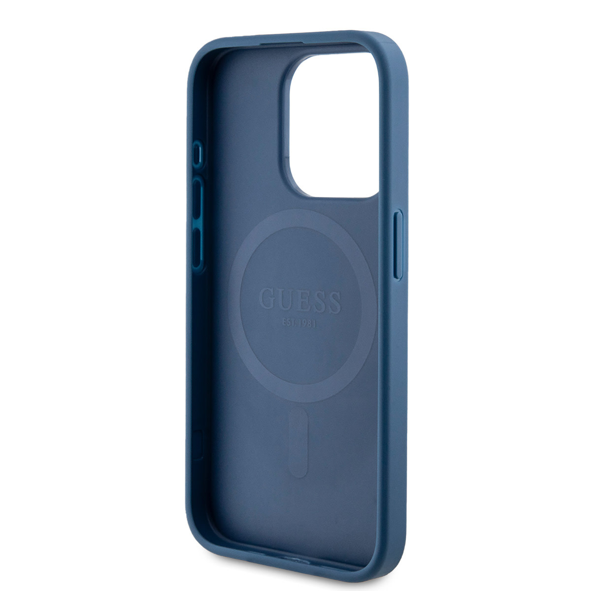 GUESS iPhone 15 Pro hoesje - MagSafe - 4G Classic Logo - Blauw - detail 6