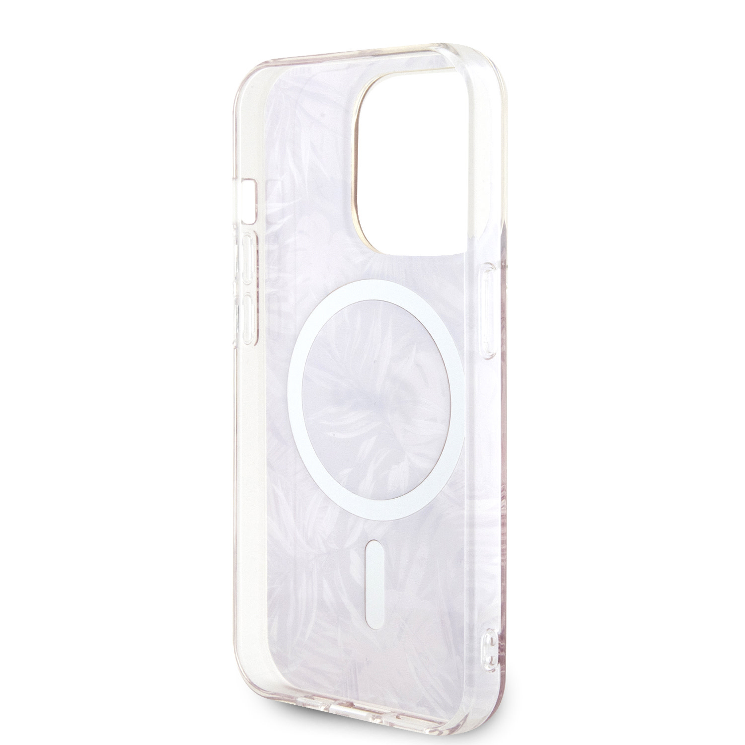GUESS iPhone 15 Pro hoesje - Magsafe - Jungle Pattern - Roze - detail 6