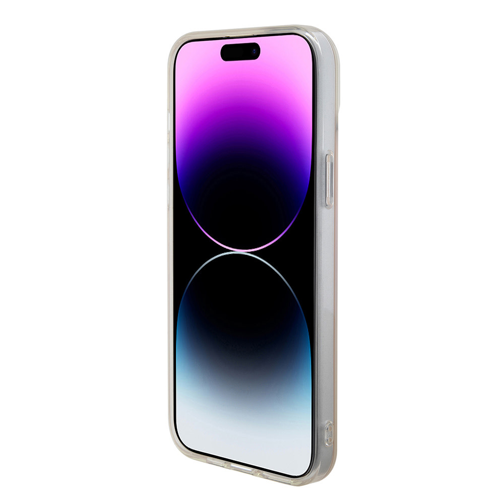 GUESS iPhone 15 Pro hoesje Magsafe iridescent - Roze - detail 3