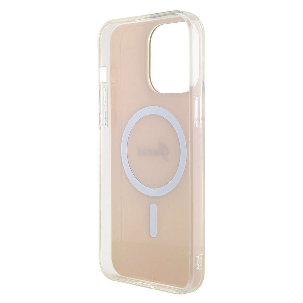 GUESS iPhone 15 Pro hoesje Magsafe iridescent - Roze - detail 6