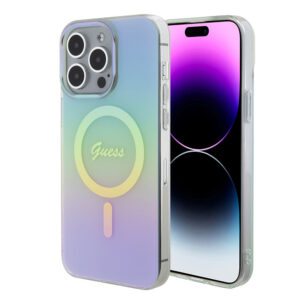 GUESS iPhone 15 Pro hoesje Magsafe iridescent - Turquoise - productfoto