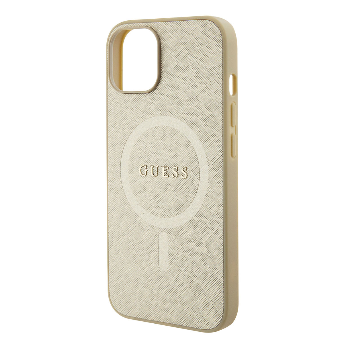 GUESS iPhone 15 Plus hoesje Saffiano - Beige - detail 4