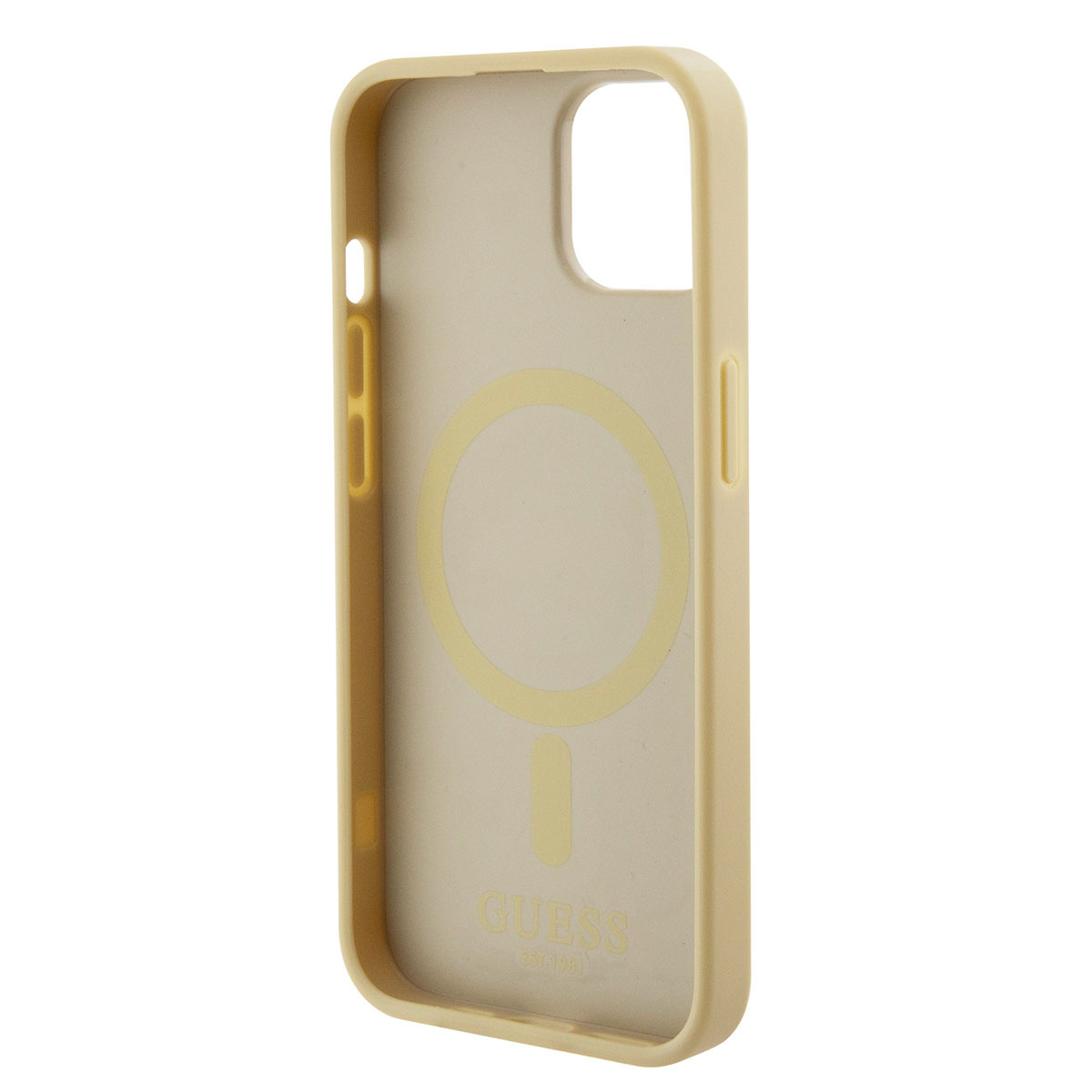 GUESS iPhone 15 Plus hoesje Saffiano - Beige - detail 5