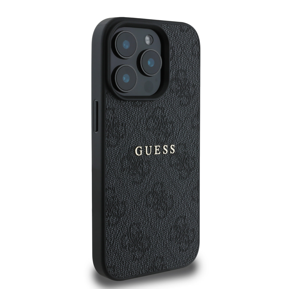 GUESS iPhone 15 Pro Max hoesje - MagSafe - 4G Classic Metal Logo - Zwart - detail 3