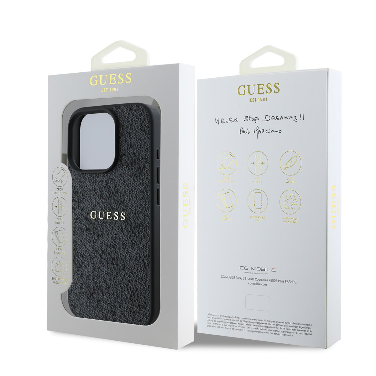 GUESS iPhone 15 Pro Max hoesje - MagSafe - 4G Classic Metal Logo - Zwart - detail 7