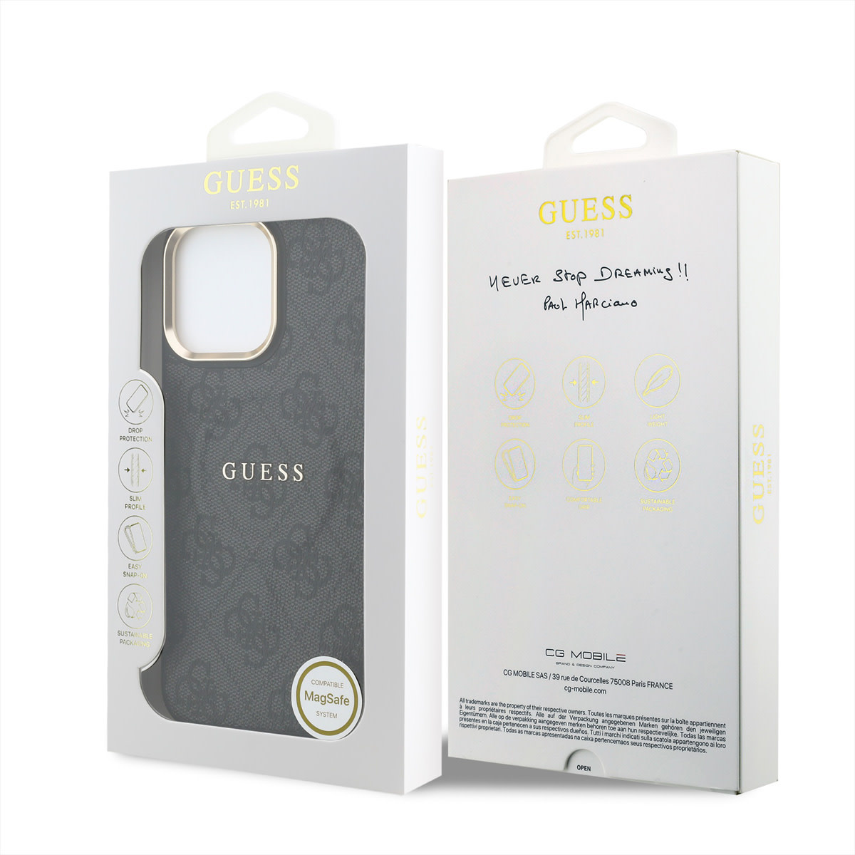 GUESS iPhone 15 Pro Max hoesje - MagSafe 4G With Classic Logo - Zwart - detail 7