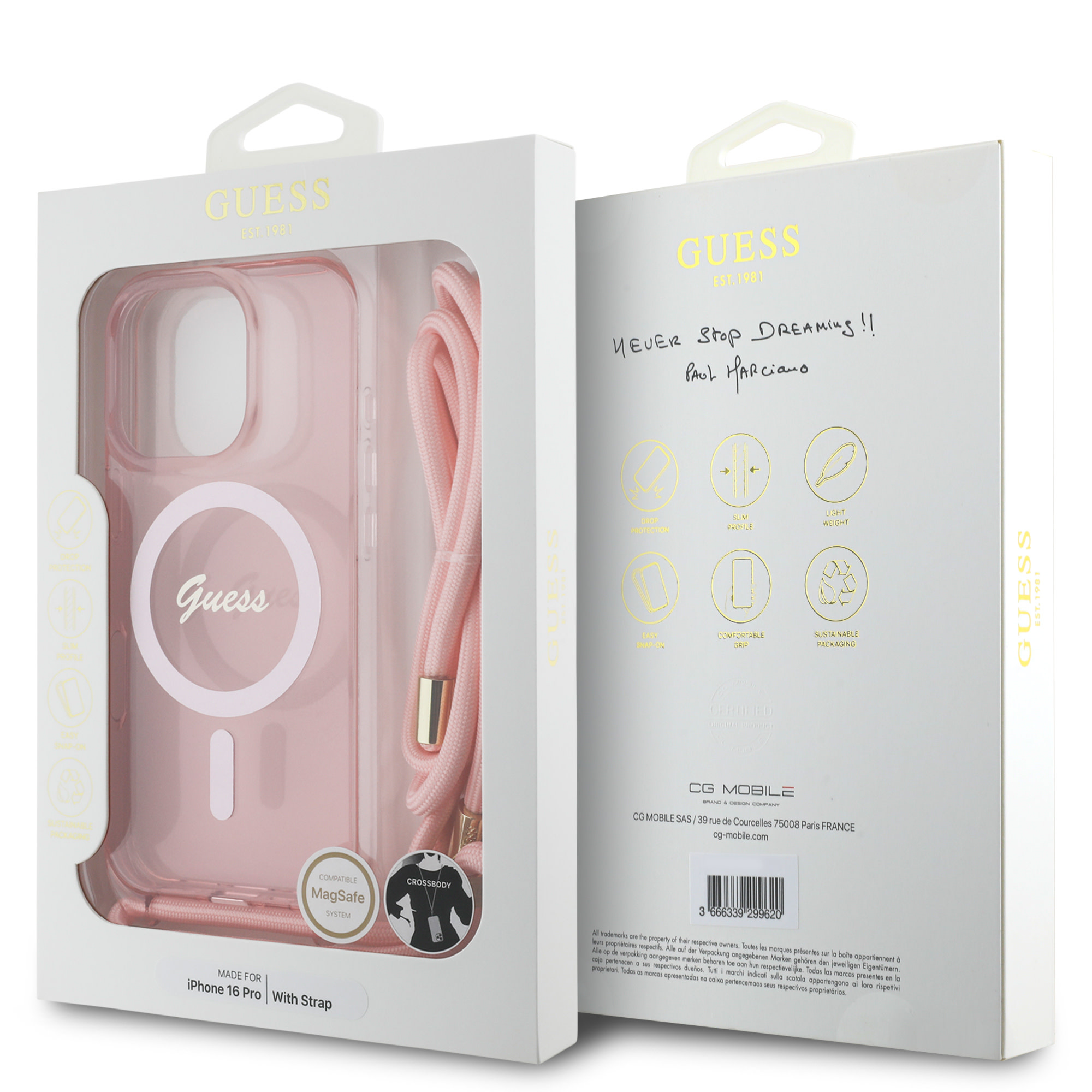 GUESS iPhone 16 hoesje Pink - Roze - detail 3
