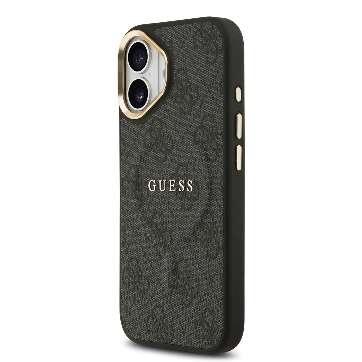 GUESS iPhone 16 hoesje - HC Magsafe 4G PU With Classic - Zwart - detail 1