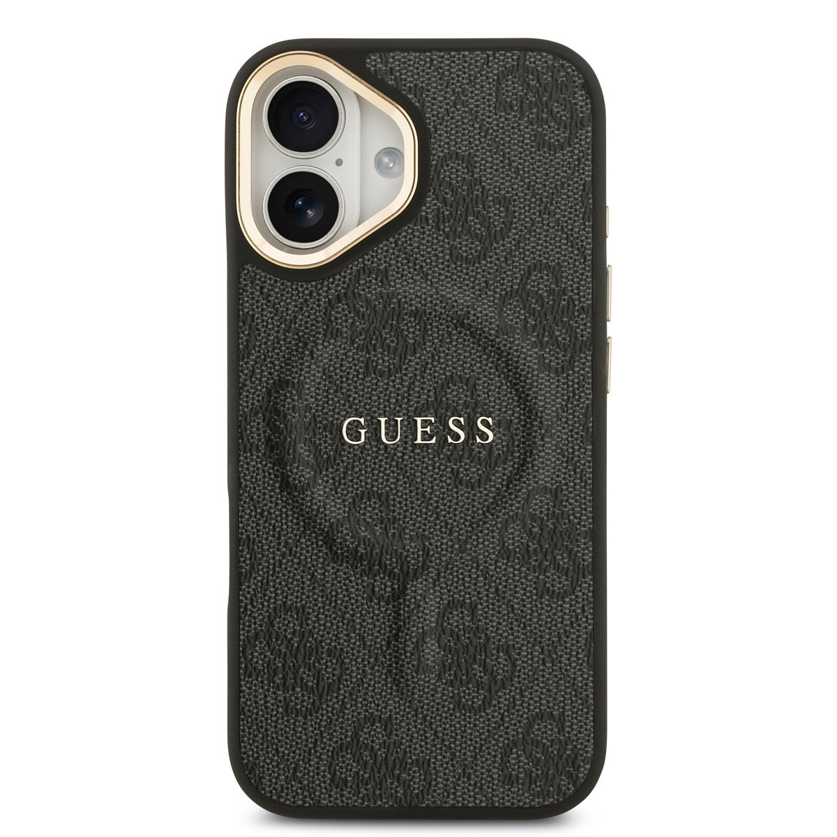 GUESS iPhone 16 hoesje - HC Magsafe 4G PU With Classic - Zwart - detail 2