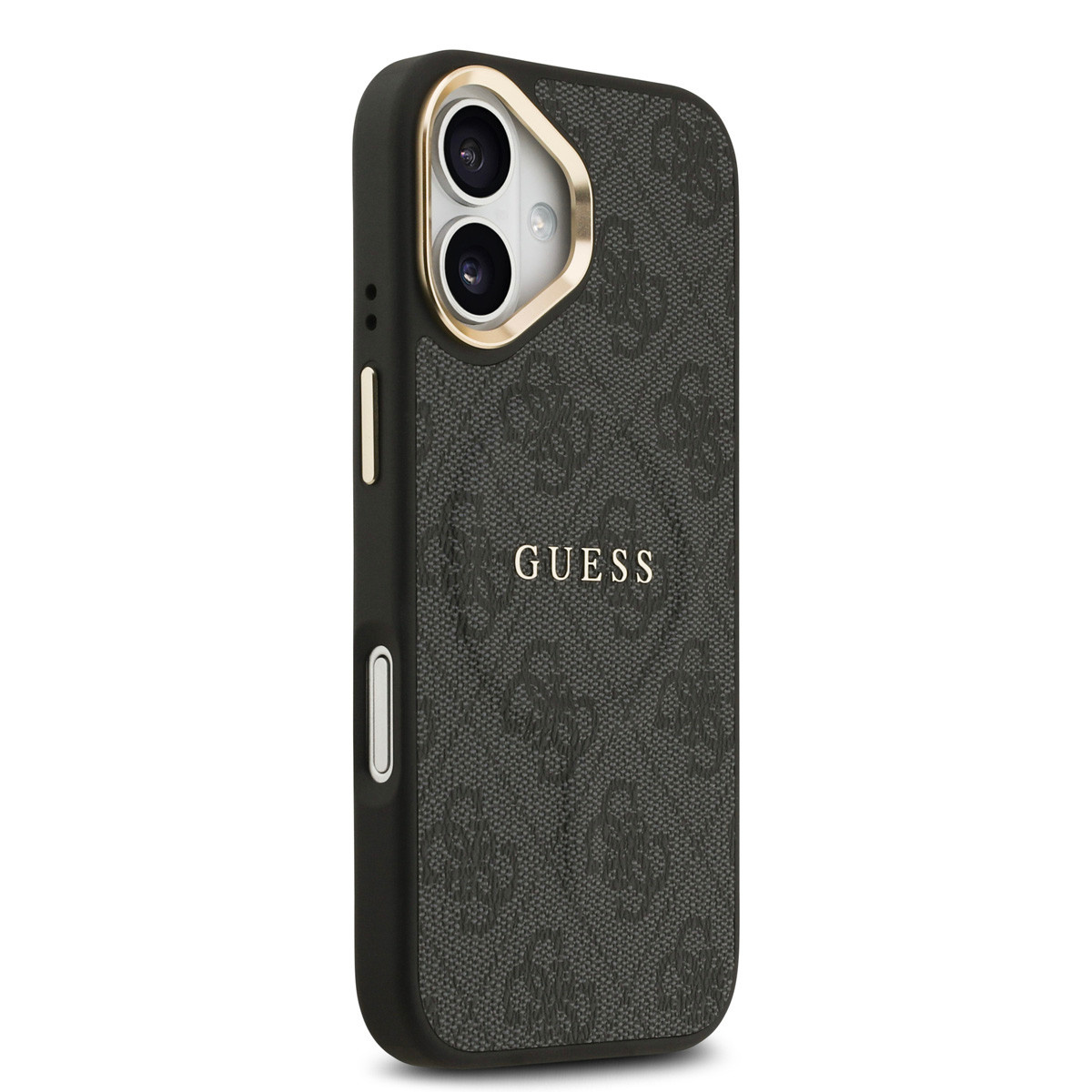 GUESS iPhone 16 hoesje - HC Magsafe 4G PU With Classic - Zwart - detail 3
