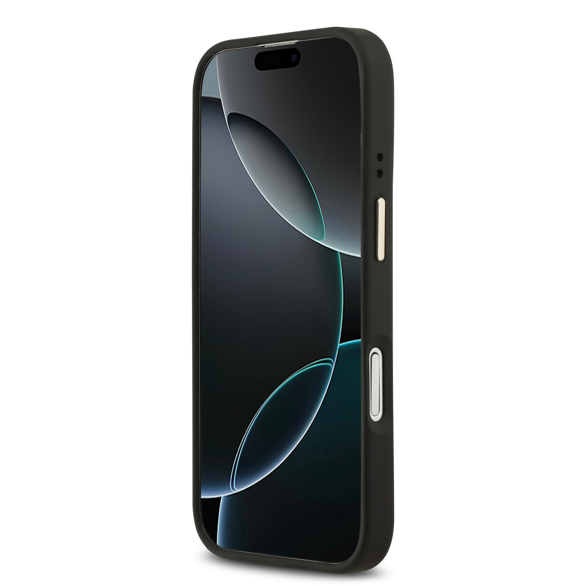 GUESS iPhone 16 hoesje - HC Magsafe 4G PU With Classic - Zwart - detail 4