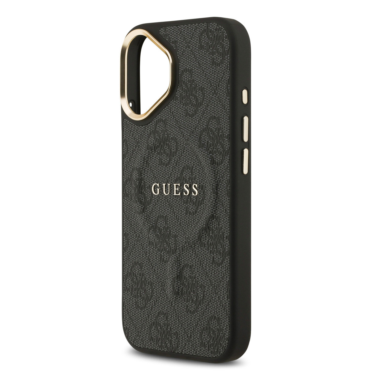 GUESS iPhone 16 hoesje - HC Magsafe 4G PU With Classic - Zwart - detail 5