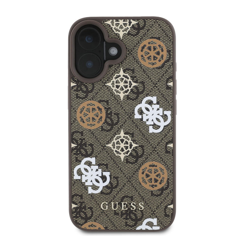 GUESS iPhone 16 hoesje Magsafe PU peony - Bruin - detail 2