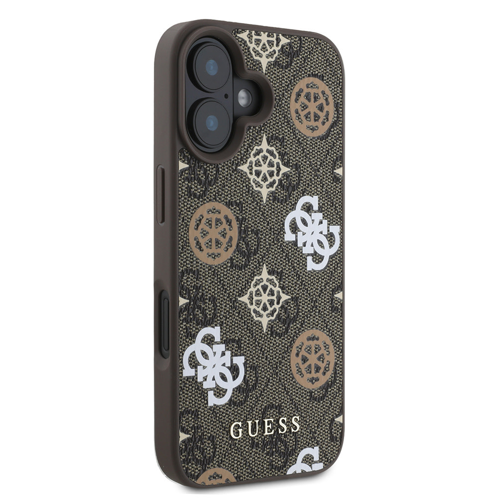 GUESS iPhone 16 hoesje Magsafe PU peony - Bruin - detail 3