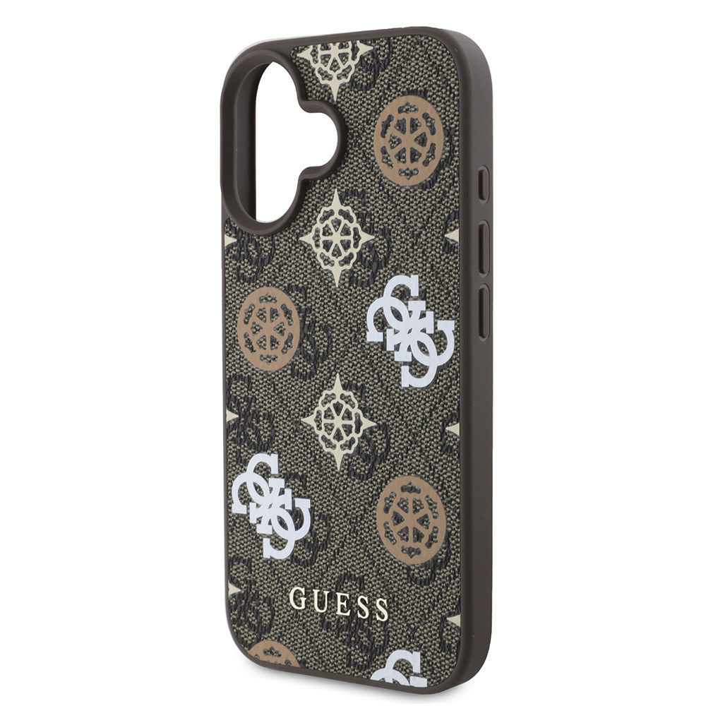GUESS iPhone 16 hoesje Magsafe PU peony - Bruin - detail 5