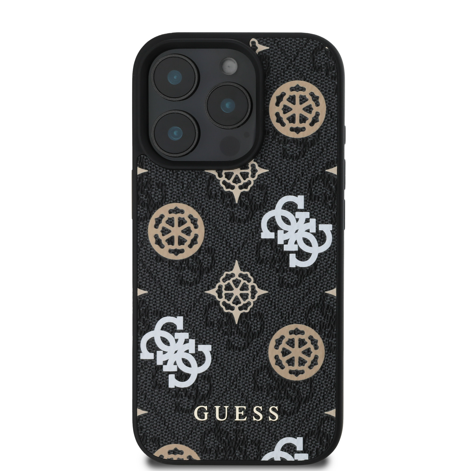 GUESS iPhone 16 Pro Max hoesje Magsafe - Peony on 4G - Zwart - detail 3