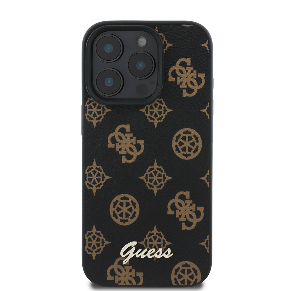 GUESS iPhone 16 Pro Max hoesje Magsafe PU peony - Zwart - detail 2
