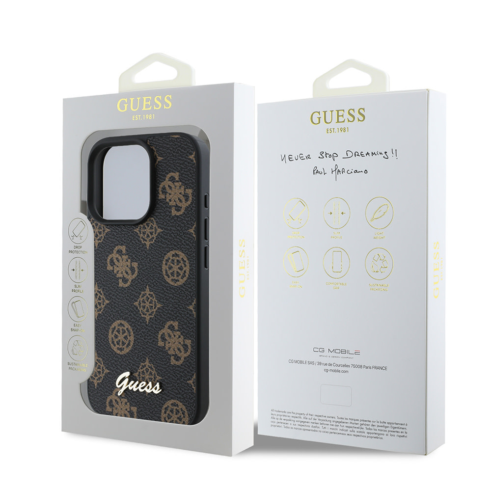 GUESS iPhone 16 Pro Max hoesje Magsafe PU peony - Zwart - detail 7