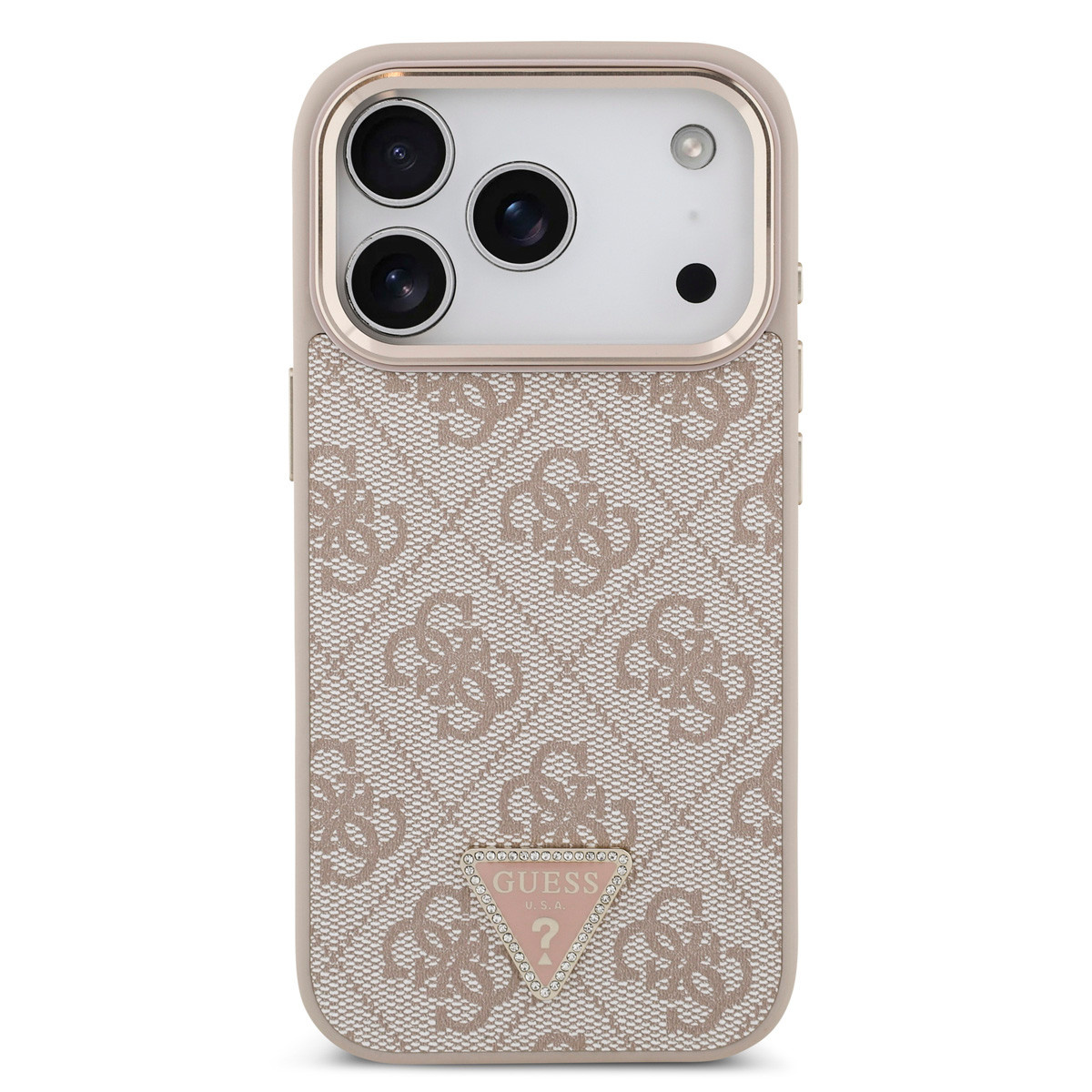 GUESS iPhone 17 Pro hoesje - MagSafe - 4G Triangle Logo - Roze - detail 2