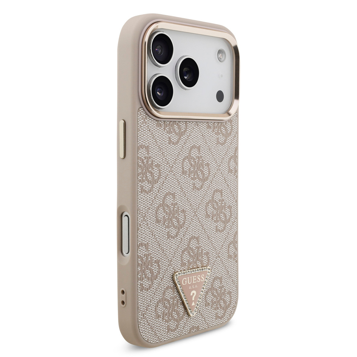 GUESS iPhone 17 Pro hoesje - MagSafe - 4G Triangle Logo - Roze - detail 3